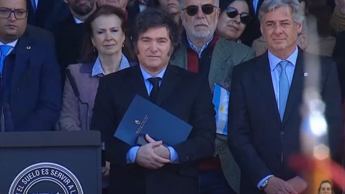 Javier Milei habla en la inauguración de la Exposición Rural en Palermo