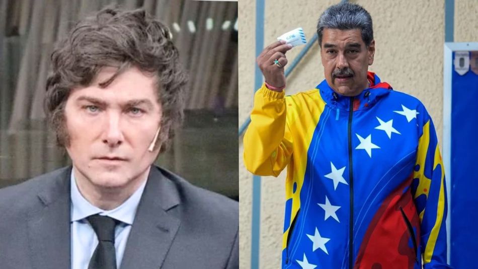 Javier Milei y Nicolás Maduro