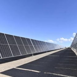 Vista del futuro parque solar mendocino.