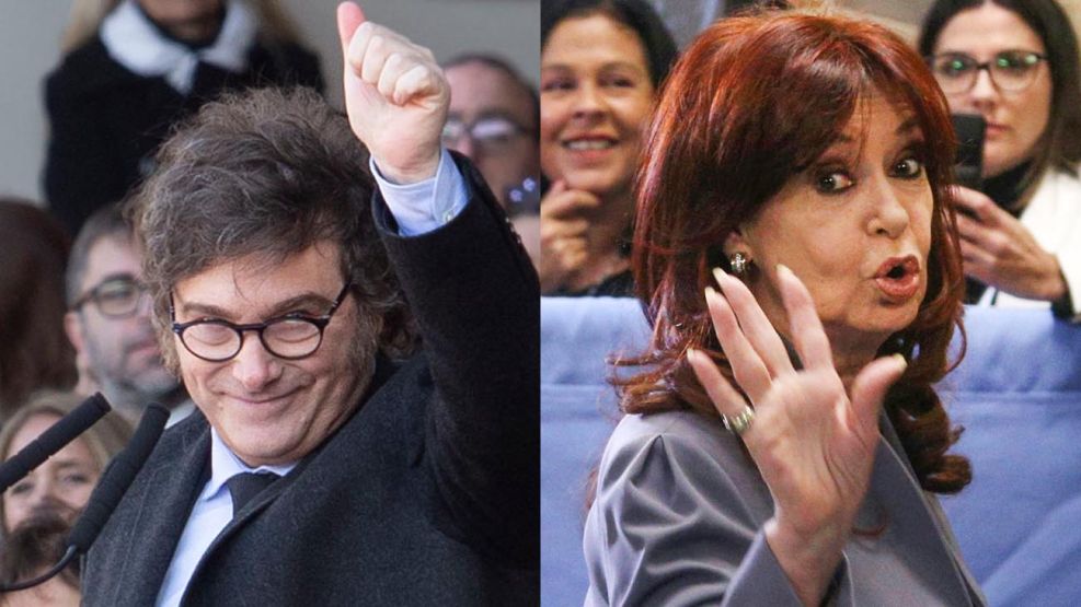 Javier Milei y Cristina Kirchner