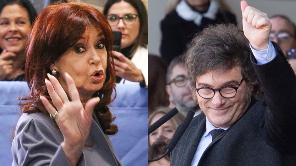 Javier Milei y Cristina Kirchner