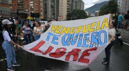 Protestas en Venezuela tras el polémico resultado del escrutinio.      