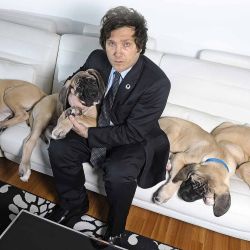 Rodolfo Barra, el procurador del Tesoro de la Nación, dictaminó que la información sobre los perros del Presidente son parte de su vida privada. | Foto:Cedoc