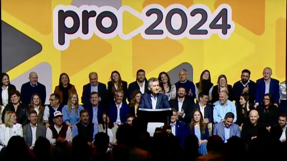 Mauricio Macri en el relanzamiento del PRO