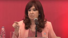 Cristina Kirchner durante su exposición en el curso internacional 