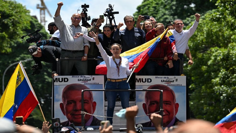 20240803 Marcha opositora en Venezuela encabezada por María Corina Machado