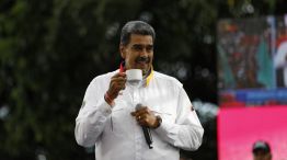 El presidente Nicolás Maduro, en otra marcha chavista en Venezuela.