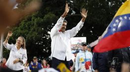 El presidente Nicolás Maduro, en otra marcha chavista en Venezuela.