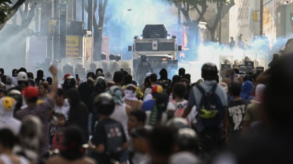 Protests in Venezuela.