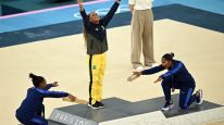 Simone Biles, Rebeca Andrade y Jordan Chiles