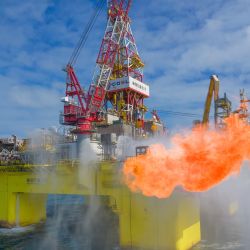 Imagen del yacimiento de gas Lingshui 36-1, en aguas al sureste de Hainan, la provincia insular más meridional de China. | Foto:Xinhua/CNOOC
