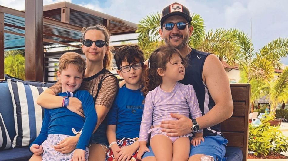 Sabrina Garciarena y Germán Paoloski de vacaciones en Bahía junto a sus hijos: las fotos