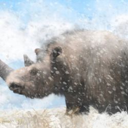 Representación de un mamut lanudo
