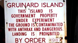 La "Isla de ántrax" o Isla de Gruinard en Escocia