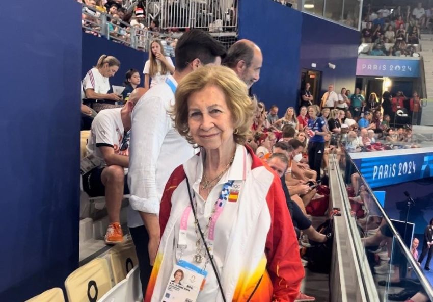 La Reina Sofía en la final de Waterpolo de los Juegos Olímpicos