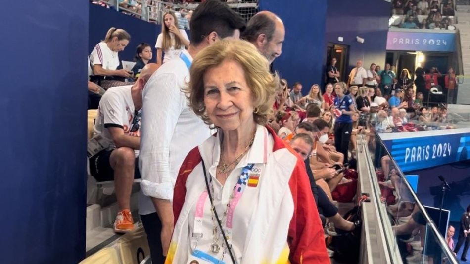 La Reina Sofía en la final de Waterpolo de los Juegos Olímpicos