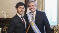 Alberto Fernández junto a Dyhzy, su hijo mayor