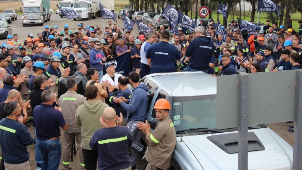 Paro de trabajadores aceiteros