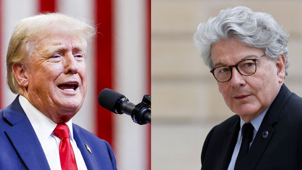 Donald Trump y Thierry Breton