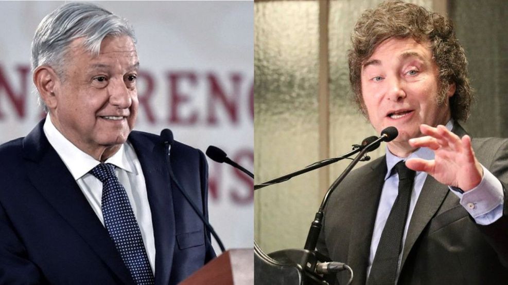 Manuel López Obrador y Javier Milei