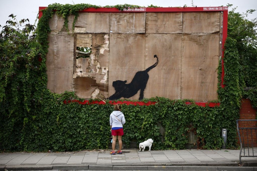 Agosto 2024. Obra de la serie "Animales" de Banksy, que aparecieron en Londres.