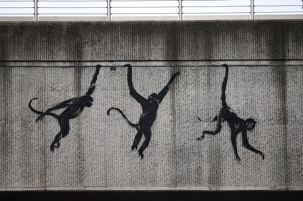 Agosto 2024. Obra de la serie "Animales" de Banksy, que aparecieron en Londres.