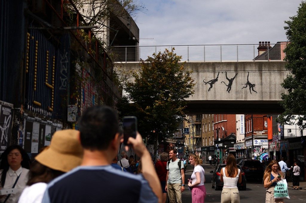 Agosto 2024. Obra de la serie "Animales" de Banksy, que aparecieron en Londres.