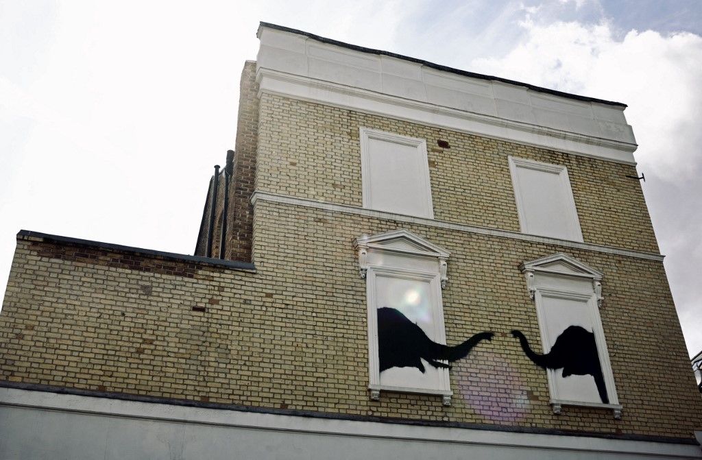 Agosto 2024. Obra de la serie "Animales" de Banksy, que aparecieron en Londres.