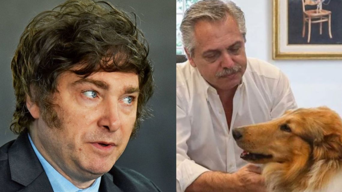 Javier Milei cree que Alberto Fernández va a ir preso y volvió a ofrecerle cuidar a su perro Dylan