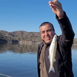 Los mejores resultados se centraron en el fondo del espejo, en una zona que tenía unos 9 m de profundidad, con líneas de vuelo y mojarras. 