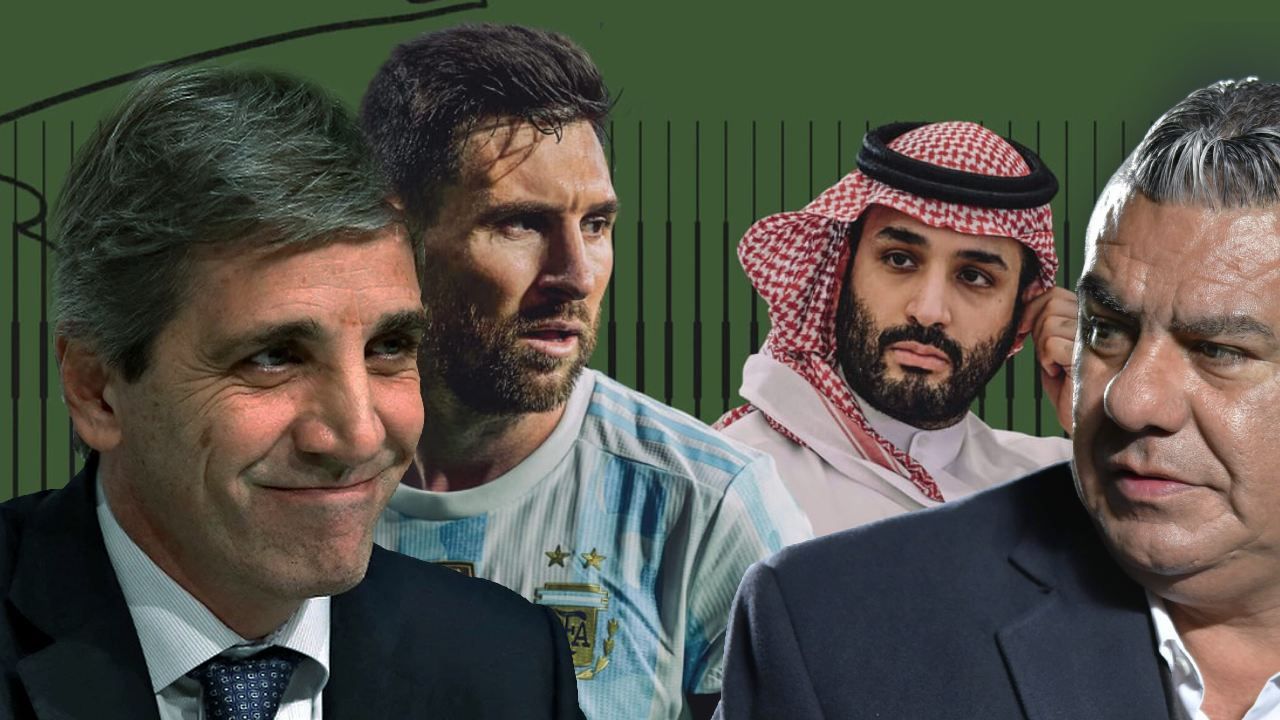 Caputo, Messi, Mohammed bin Salman y Tapia | Foto:CEDOC