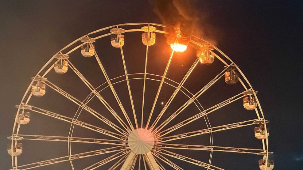 Incendio en una rueda de la fortuna en Alemania