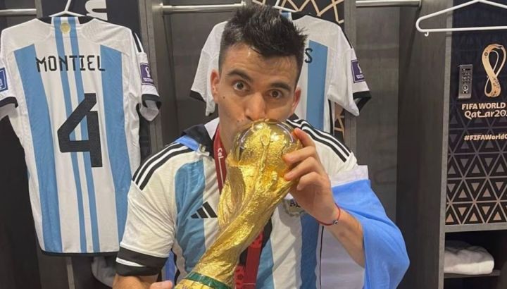 Marcos Acuña, campeón del mundo con la Selección Argentina