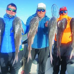 El autor de la nota y uno de los bagres más grandes de la jornada, pescado con línea corrediza. Los pesos rondan entre los 5 y  los 6 kg. Anzuelo 6/0  y brazolada de  1 m de largo. 