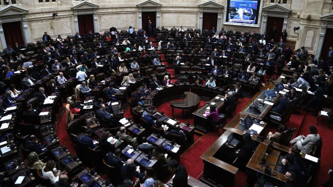 Lower House Chamber of Deputies in session.