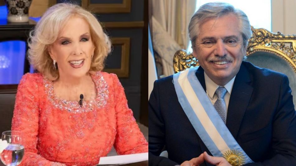 Mirtha Legrand y Alberto Fernández