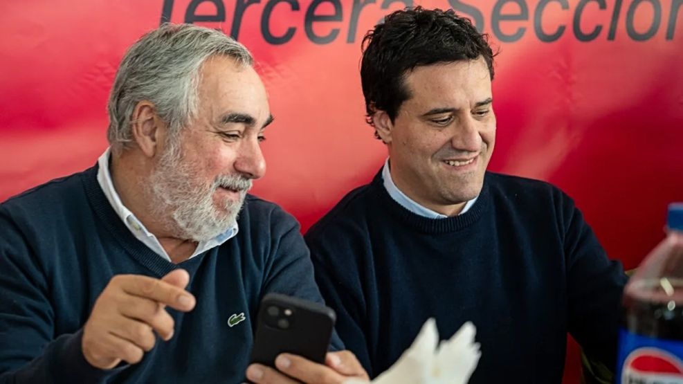 Abad, junto al intendente de Trenque Lauquen, Miguel Fernández.