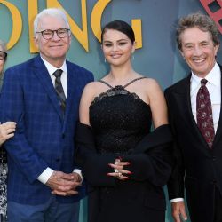 Los actores Meryl Streep, Steve Martin, Selena Gomez y Martin Short asisten al estreno de la cuarta temporada de "Only Murders in the Building" de Hulu en el estudio Paramount en Los Ángeles. | Foto:VALERIE MACON / AFP