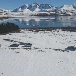 Travesía off road de Mainumby 4x4 a través de tres lagunas congeladas del norte neuquino: Epulaufquen, Los Barros y Tromen.