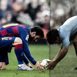 Messi y Maradona | Foto:CEDOC