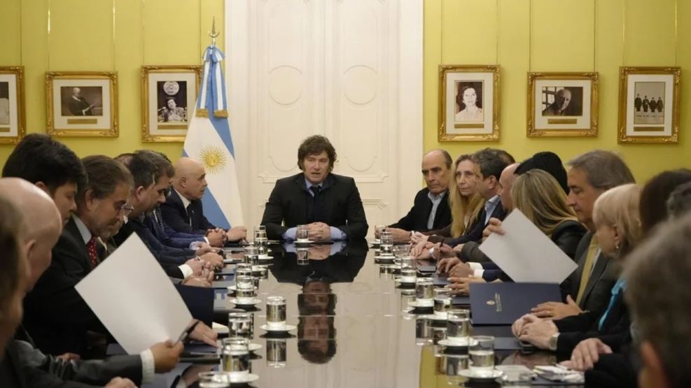 20240830 Javier Milei se reunió con legisladores aliados luego de una semana de internas en el Congreso