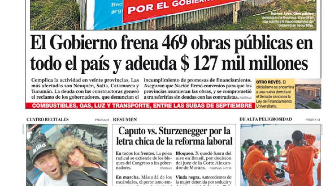 “Diario PERFIL” Sunday, September 1, 2024 cover