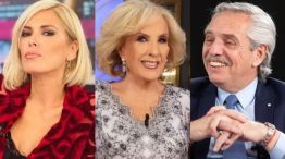 Viviana Canosa, Mirtha Legrand y Alberto Fernández