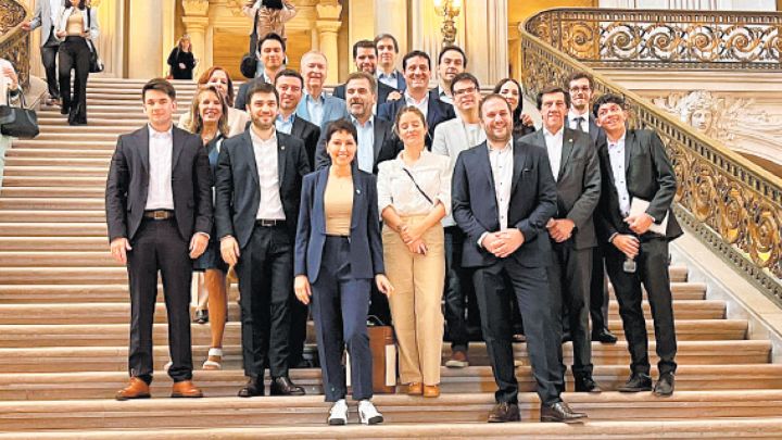 Delegación. El grupo de la dirigencia argentina que viajó a conocer estrategias de innovación.