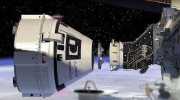 La cápsula espacial Starliner acoplada a la Estación Espacial Internacional