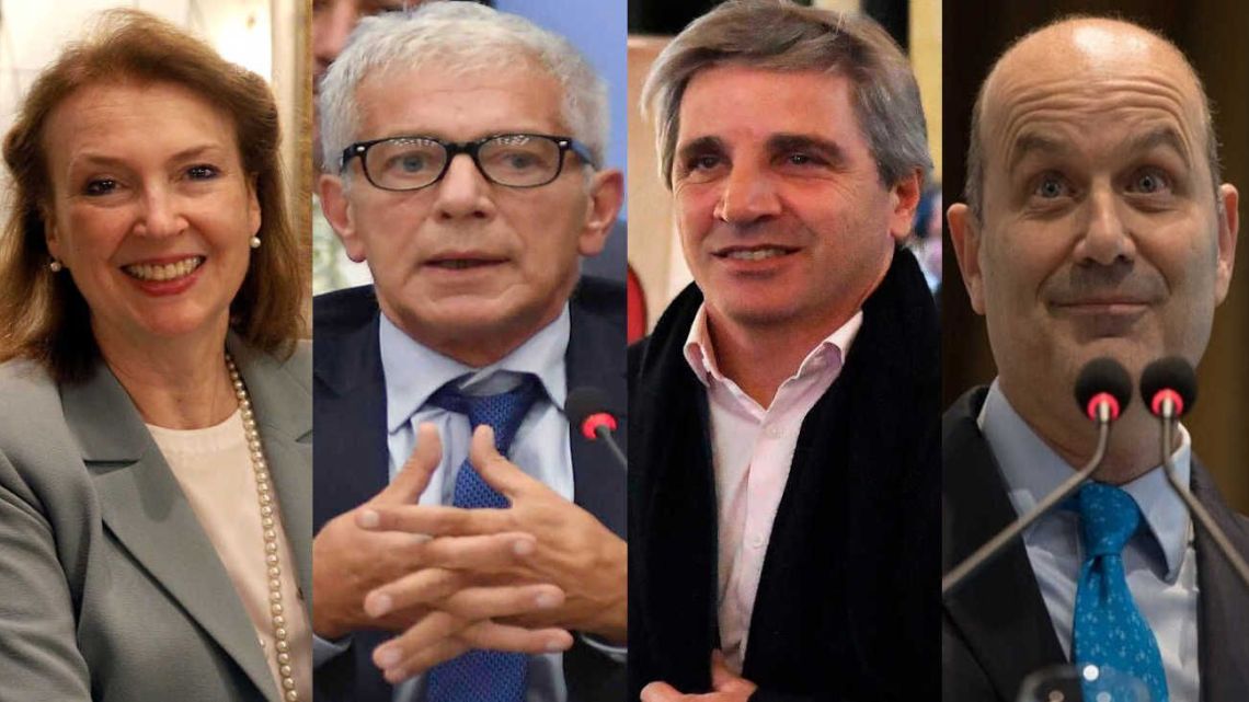 Diana Mondino, Mariano Cúneo Libarona, Luis Caputo and Federico Sturzzeneger.