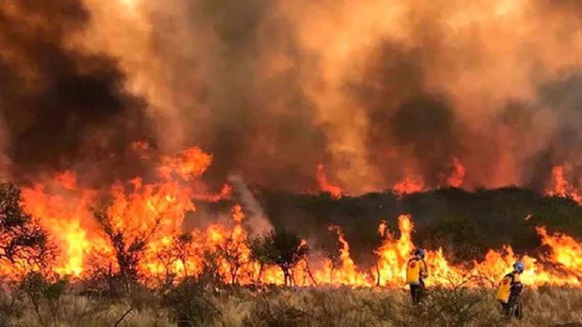 Raging fires in Córdoba.