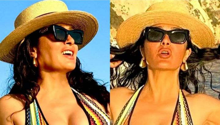 A los 58 años y a bordo de un yate, Salma Hayek encendió la red con fotos en bikini