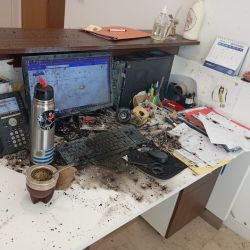 Images of the aftermath of the initial explosion.