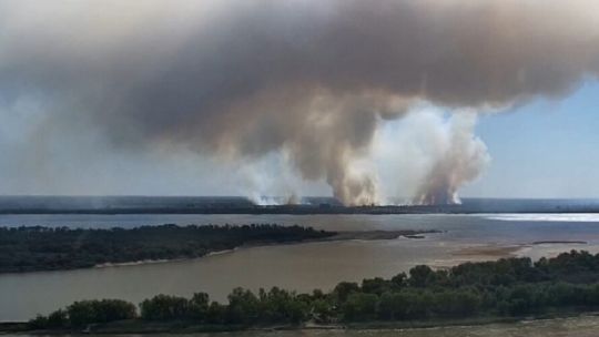 En medio de la bajante del Paraná, el fuego avanza sobre las islas de Santa Fe1